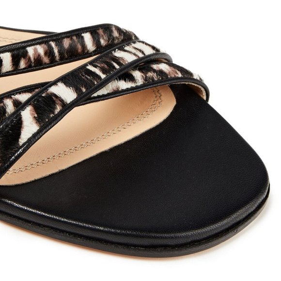 NWT Iro Puce Zebra-Print Calf Hair And Leather Sandals size 6 - Picture 4 of 4